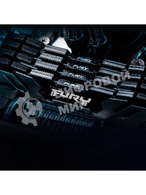 Оперативная память Kingston Fury Renegade, DDR5, 64Gb (2x32Gb), 6400MHz, CL32, DIMM, радиатор, серебристый/черный