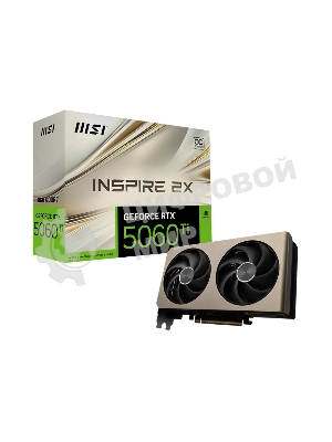Видеокарта MSI RTX 5060 TI 8G INSPIRE 2X, NVIDIA RTX 5060 Ti, 8 ГБ GDDR7, 128 бит, PCI-e 5.0, 1xHDMI, 3xDP, 2587 МГц