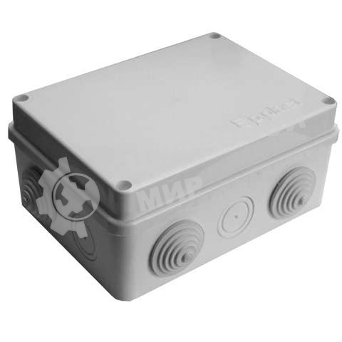 Коробка распределительная ОП 150х110х70 10 выходов 6 гермовводов IP54 крышка на винтах сер. Epplast 210302