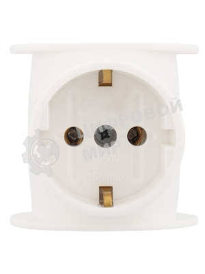 Набор тройников электрических универсальных Rexant 16 А, одно гнездо с заземлением, белый (2 шт./уп.)