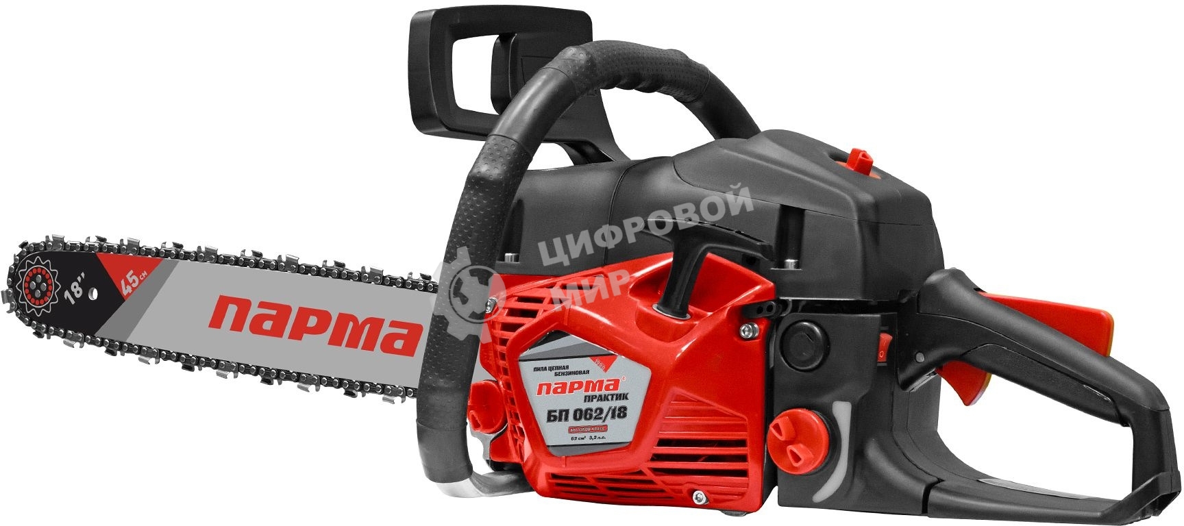 Бензопила Парма БП 062/18 2400Вт 3.2 л.с. дл.шины:18