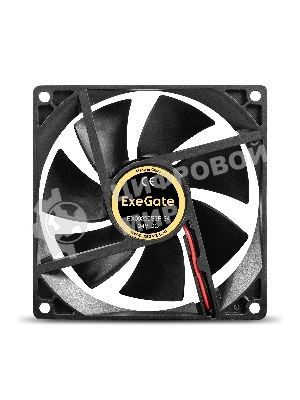 Вентилятор для корпуса ExeGate EX09225S2P-24 черный, 92 мм, 2700 об/мин, 33.9 дБ, 2 pin