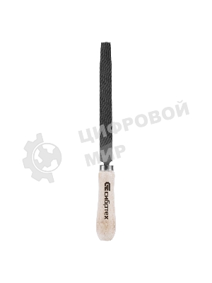 Напильник Сибртех, 150 мм, плоский, деревянная ручка