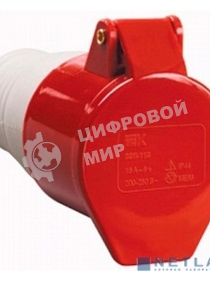 Розетка кабельная 16А 380В 3P+PE+N ССИ-215 IP44 IEK PSR22-016-5