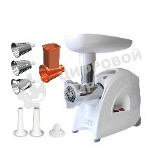 Мясорубка электрическая Аксион М641.03 белый, 2000 Вт, до 3 кг/мин
