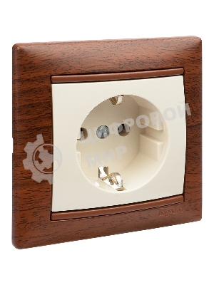 Розетка электрическая Valena с заземлением 2К+З/сл.кость (слоновая кость) Legrand 774320