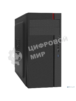 Компьютерный корпус Miditower ExeGate AA-440U (ATX, без БП, 2*USB+1*USB 3.0, аудио, черный)