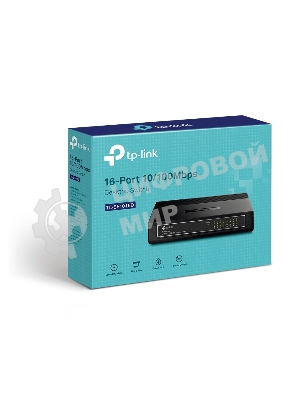 Коммутатор TP-Link SMB TL-SF1016D Коммутатор 16-port 10/100M Desktop Switch, 16 10/100M RJ45 ports, Plastic case