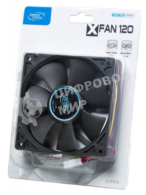 Вентилятор для корпуса DEEPCOOL XFAN 120 черный, 120 мм, 1300 об/мин, 23.7 дБ, 3 pin
