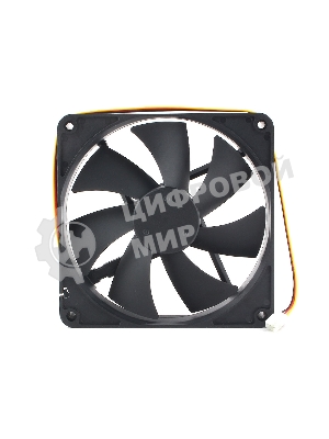 Вентилятор для корпуса Gembird черный, 140 мм, 1500 об/мин, 30 дБ, 3 pin