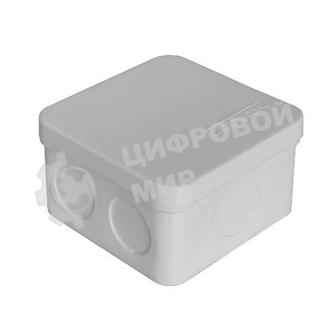 Коробка распределительная ОП 75х75х45 7 выходов без гермовводов IP54 крышка защелкивающаяся сер. Epplast 225332