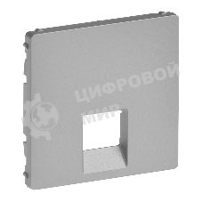 Лицевая панель Розетка RJ11, RJ45, Алюминиевый цвет