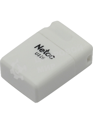 Флешка USB Netac U116 mini (NT03U116N-032G-32WH USB), 32Gb, USB 3.2, R/W 90/30, белый