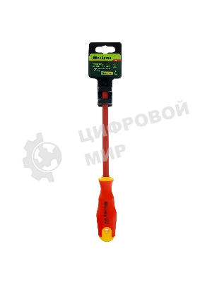Отвертка диэлектрическая Сибртех SL6,5 х 150 мм, до 1000 В, двухкомпонентная рукоятка