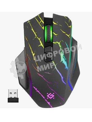 Мышь беспроводная Defender Uran GM-503 черный, 3200 dpi, радиоканал, USB, кнопки - 8