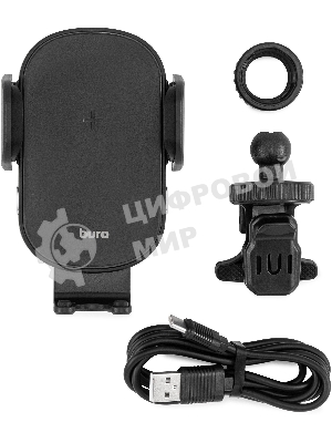 Автомобильное зарядное устройство Buro BUQC15 15W 2.5A (QI) USB-C универсальное черный