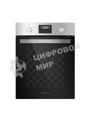 Шкаф духовой электрический Maunfeld EOEM516S, встраиваемый, 51л, дверца с 2 стеклами, нержавеющая сталь