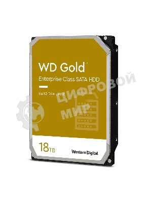 Жесткий диск Western Digital SATA 18Tb 7200RPM 6Gb/S 512MB GOLD WD181KRYZ
