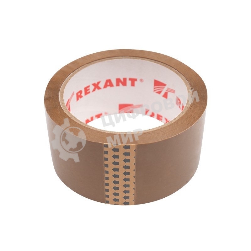 Скотч упаковочный Rexant 48 мм х 50 мкм, коричневый, рулон 66 м
