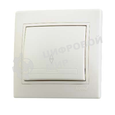 Выключатель проходной 1-кл. СП Мира 10А IP20 крем./крем. LEZARD 701-0303-105