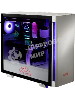 Компьютерный корпус XPG INVADER-WHITECOLOR BOXWORLDWIDE (ATX, подсветка ARGb, 2 вентилятора 120мм, стеклянная боковая панель,белый)