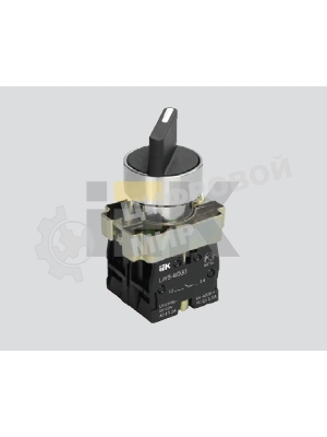 Переключатель LAY5-BD33 на 3 полож. черный I-O-II станд. ручка IEK BSW60-BD-3-K02