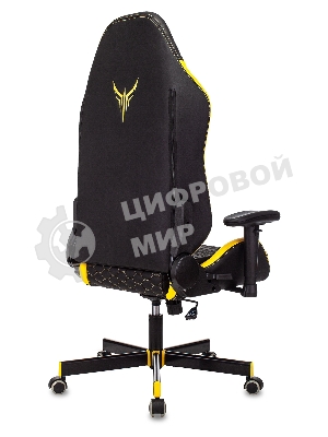 Кресло Knight Neon черный/желтый, экокожа, 120 кг, механизм качания