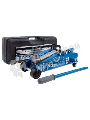 Домкрат Stels 51132 гидравлический подкатной с фиксатором 2.5 т safety pin 140-385 мм в кейсе