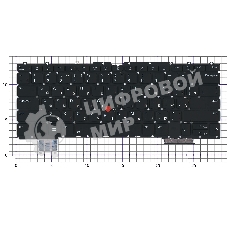 Клавиатура для ноутбука Lenovo ThinkPad Z13 Gen 1 черная без рамки с подсветкой