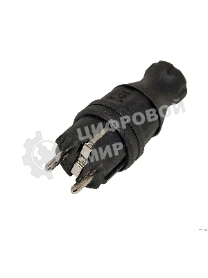 Вилка прямая EKF RPS-011-16-230-44 каучуковая 230В, 2P+PE, 16A, IP44 EKF PROxima