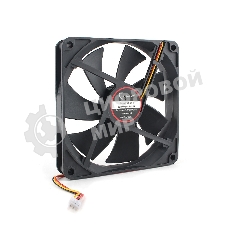 Вентилятор для корпуса Gembird черный, 140 мм, 1800 об/мин, 27 дБ, 3 pin