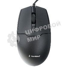 Мышь проводная Gembird MOP-430 черный, 1600 dpi, USB, кнопки - 4