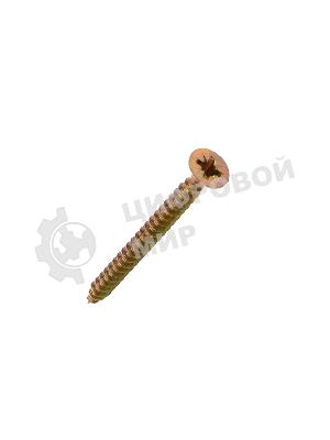 Саморез универсальный Kranz 4х50, желтый цинк, упаковка поставщика (6 000 шт.)