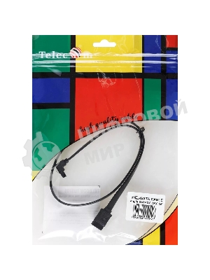 Кабель SATA M --SATA M 3.0V 7 pin угловой разъем Telecom 0.5m TUS705-0.5M