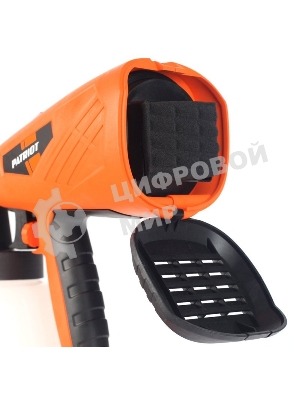 Краскопульт электрический PATRIOT SG500 HVLP 500 Вт., 100 DIN/сек, Расход 900 мл/мин., Резервуар: 1300 мл