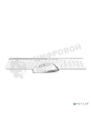 Комплект клавиатура+мышь A4Tech FStyler FB2535C беспроводной, USB + Bluetooth, 2000 DPI, белый