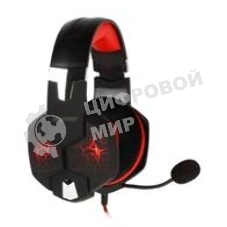 Гарнитура SmartBuy Rush Taipan чёрный-красный, проводная, USB, подсветка