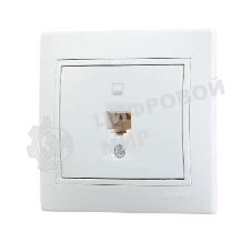 Розетка компьютерная 1-м СП Мира RJ45 белый/белый Lezard 701-0202-139