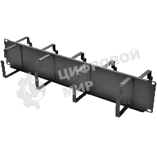 Кабельный органайзер Горизонтальный ЦМО ГКО-2-9-9005 двухсторонний кольца 2U шир.:19