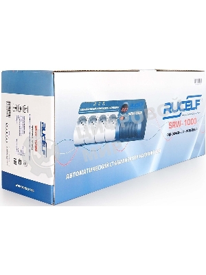 Стабилизатор RUCELF SRW-1000-D 1000ВА, диапазон 140-270,однофазный,управление релейное, дисплей,точность 220+-6%, КПД 98%.