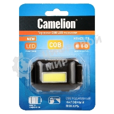 Фонарь налобный Camelion LED5355 черный 1Вт лам.:светодиодный AAAx3 (13748)