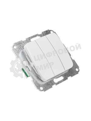 Выключатель Kranz DEA 3кл с/у 10А мех. белый