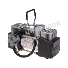 Компрессор поршневой автомобильный усиленный двухпоршневой в кейсе с набором инструментов (60л/мин, 10 АТМ) Rexant