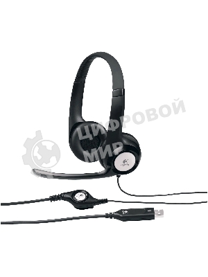 Гарнитура Logitech H390 чёрный, проводная, USB
