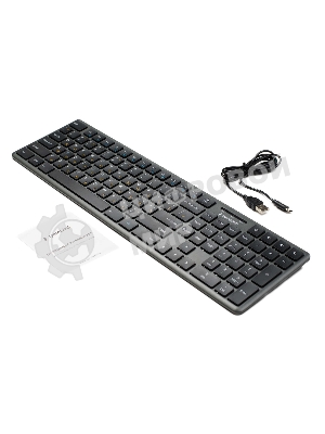 Проводная клавиатура Gembird KB-8460, полноразмерная, 103кл+5 доп, 12Fn, ножничная, тихая, 1.5м, черная