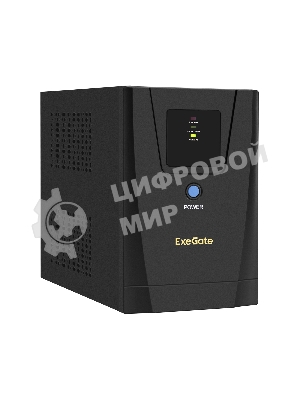 Источник бесперебойного питания ExeGate EX292797RUS SpecialPro UNB-1500.LED.AVR.2SH.3C13 1500VA/950W, LED, AVR, 2*Schuko+3*C13, съемн.кабель, металлический корпус, черный