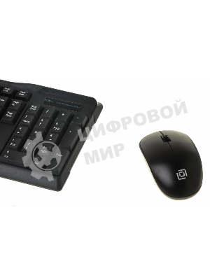 Комплект клавиатура+мышь Oklick 230M беспроводной, USB, 1000 DPI, чёрный