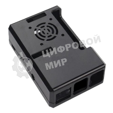 Корпус RA187 Корпус ACD черный ABS Plastic Case w/GPIO port hole and Fan holes for Raspberry Pi 3