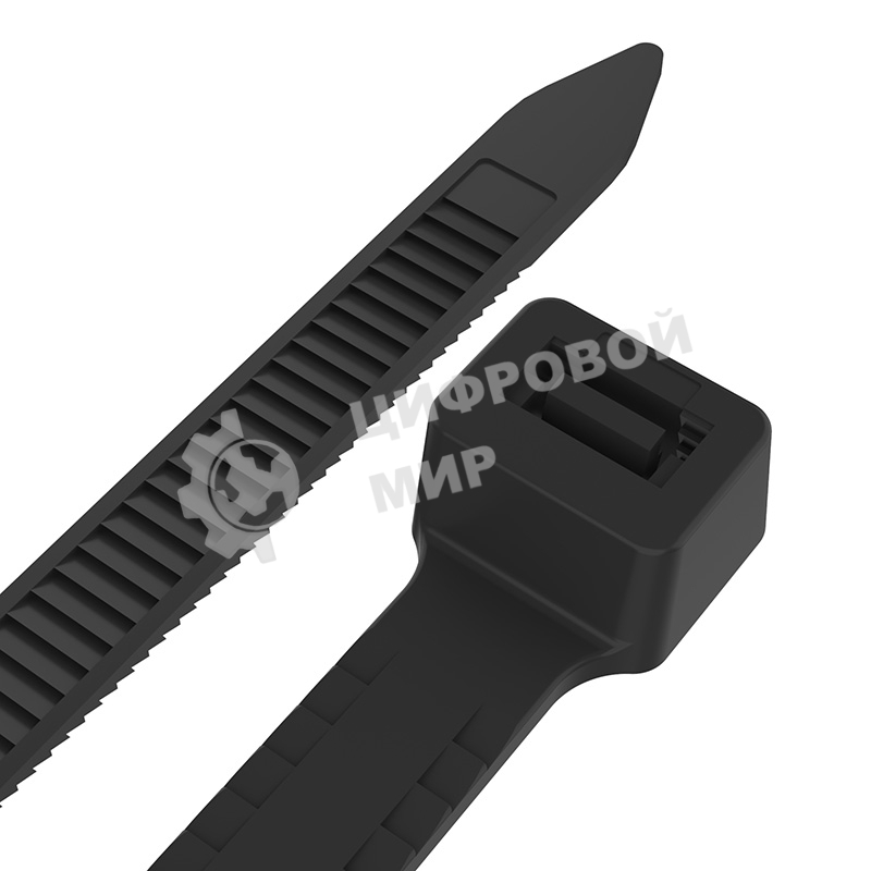 Хомут-стяжкa нейлоновая с тройным замком Rexant 200x4,8 мм, черная, упаковка 100 шт.