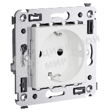 Розетка 3п 2P+E СП Avanti 